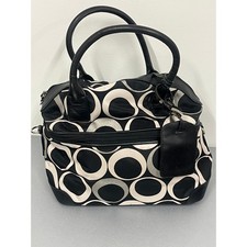 Jasper Conran Designers Debenhams Black Cream Circle Print Travel Vanity Bag