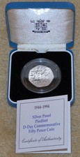 SILVER PIEDFORT D-DAY 50P