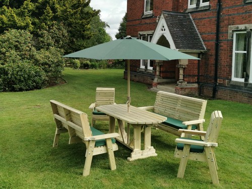 Wooden garden table and chairs