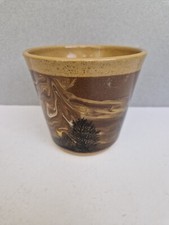 BOSCASTLE POTTERY ROGER IRVING MOCHA WARE  small plant pot