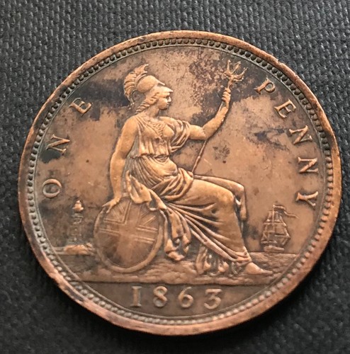 1863 victorian one penny - victorian,