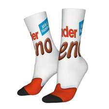 Mens Kinder Bueno 3D Printed Cartoon Novelty Character Socks UK 6-11
