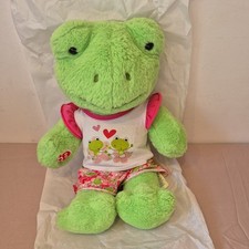 Official Build-A-Bear Workshop Green Frog 16 Inches With Pink Frog Pyjamas 