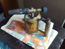 vintage Monitor No 46A Petrol and Benzolene brass blowlamp