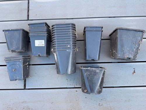 Job lot plant pots square - job,