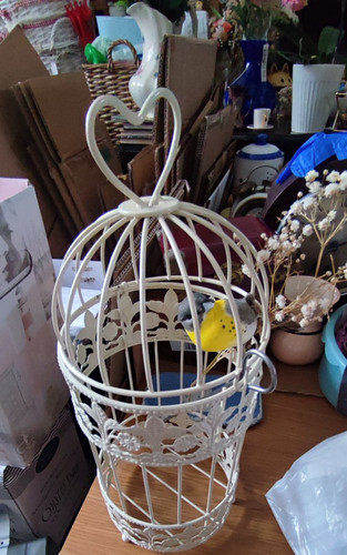 Vintage decorative metal - vintage, bird
