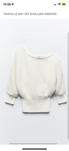 Zara pointelle knit off - knit,