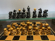 Antiques Chess Set & Leather board