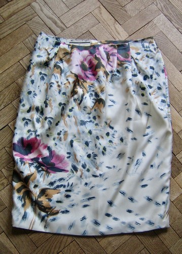 Silk satin floral chintz - silk,