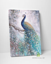 Blue Peacock Canvas Art Oil