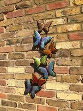 Coloured butterfly wall art - coloured,