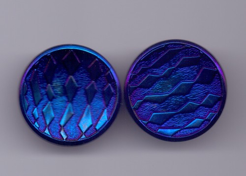Large vintage glass buttons - 2,