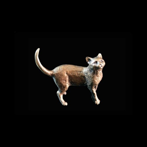 Bronze cat standing - bronze,