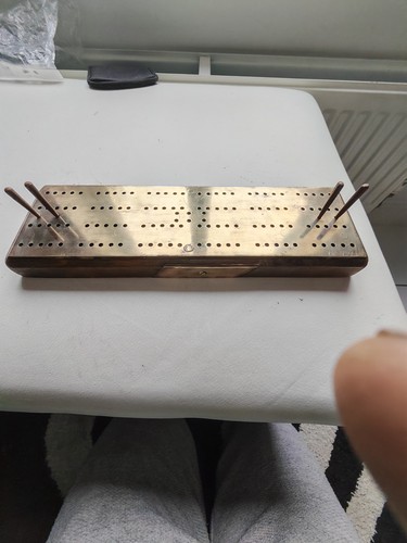 Unusual vintage brass cribbage - vintage,