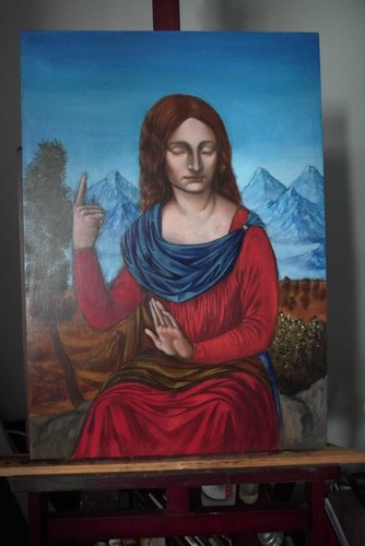 Oil painting wood - on,