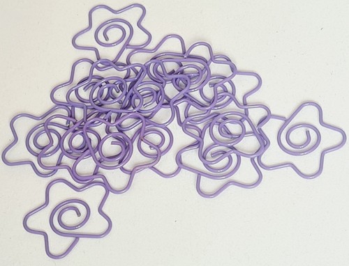 Purple flower mini paper clip - mini,