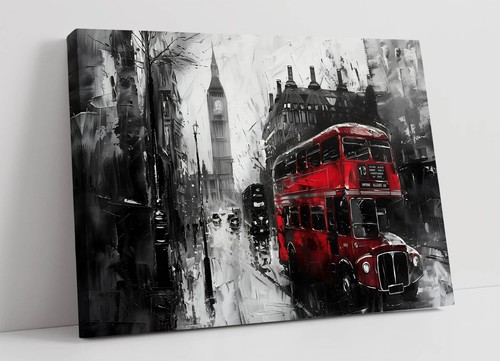 Painting red london bus - painting,