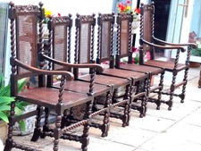 6 Antique Victorian Jacobean