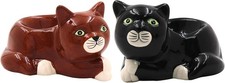 CATS SET OF TWO NOVELTY EGG CUPS NEW IN GIFT BOX L&P