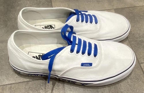 Vans white canvas blue - white,