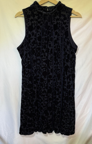 Blue floral velvet - blue, burnout
