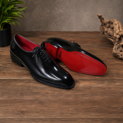 Luxury red bottom black - red,