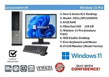 Window 11 Full Set Dual Core G Series Desktop Tower PC and TFT complete Bundle 