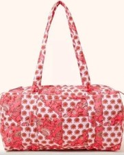 Monsoon Accessorize Shell Patchwork Print Weekender Bag Bnwt Pink Multi 