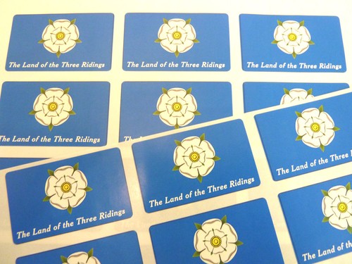 Yorkshire rose self - self-stick, flag