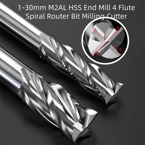 M2al hss end mill - m2al, flute