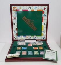 Franklin Mint Vintage Wooden Monopoly Board Game 24"x 24" NIB Collectors Edition