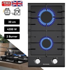 30cm 2 Burner Gas Hob Tempered