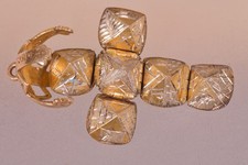 Vintage 9k Yellow Gold & Silver Masonic Ball Pendant Handmade Freemason Orb