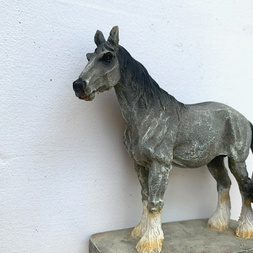 Vintage resin shire horse - vintage,