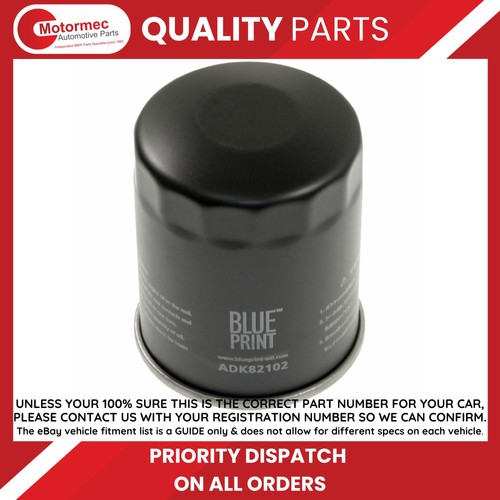 Blue print oil filter fits - print,