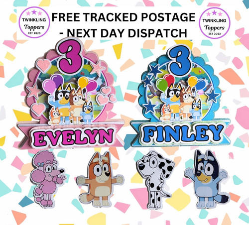 Bluey cake topper - bluey,