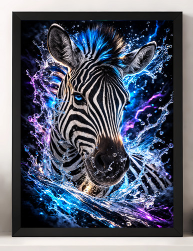 Zebra wildlife animals neon - wildlife,