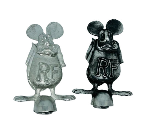 Solid pewter rat fink figurine - solid,