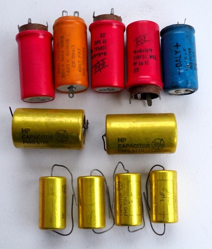 11x vintage capasitors daly - capasitors:,