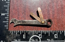 Vintage magneto spark plug gap tool feeler gauge