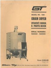 Gilmore & Tatge Grain Dryer - Model 580 Operators Manual with Parts List
