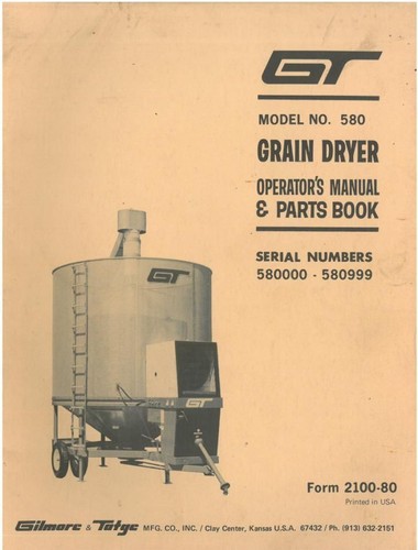 Gilmore tatge grain dryer - grain,