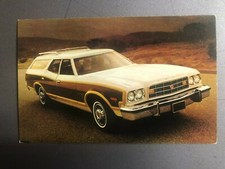 1976 Ford Gran Torino Squire Station Wagon Postcard Post Card RARE! Awesome L@@K
