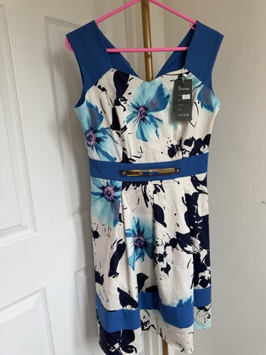 Svesso blue white floral fit - blue/white,