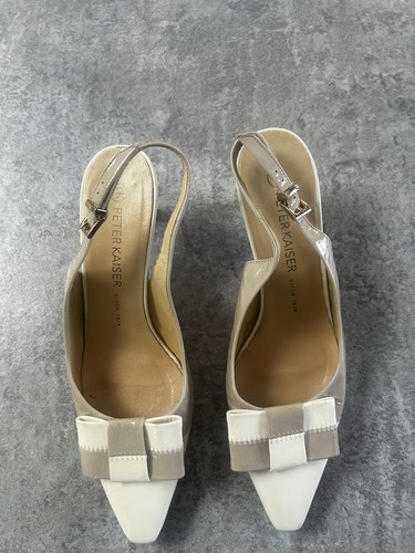 Peter kaiser beige slingbacks - peter,