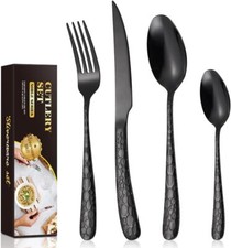 24/30Pcs Flatware Cutlery Set Stainless Steel Fork Spoon Cutlery Set for 6People