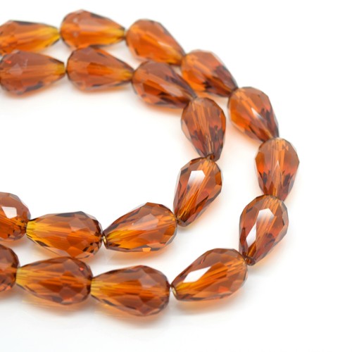 Faceted teardrop crystal glass - teardrop,