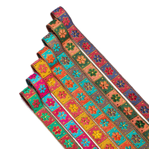 Floral jacquard ribbon trim - floral,