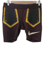NIKE GYAKUSOU Ladies Small Burgundy/Yellow Shorts Used Donated By JORJA SMITH