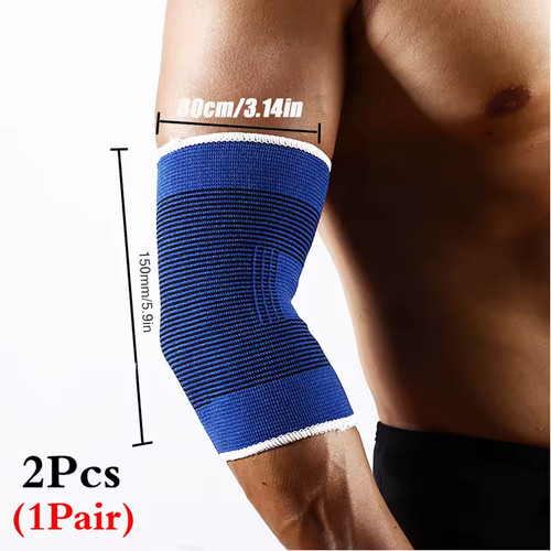 Blue elasticated elbow - x,